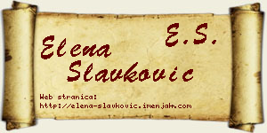 Elena Slavković vizit kartica